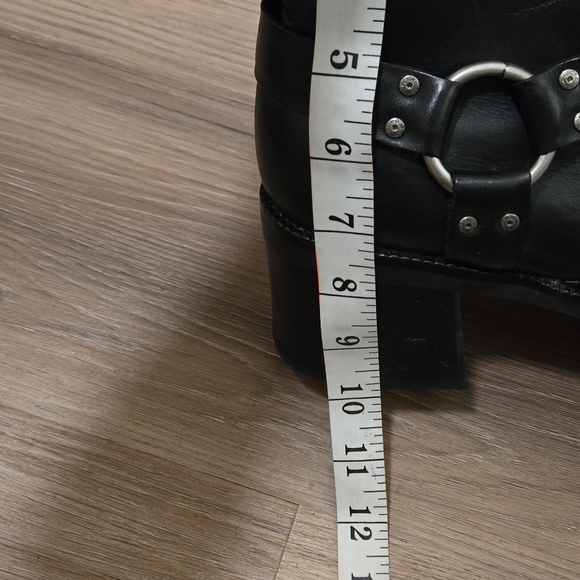 Harley-Davidson Black Leather Upper Rounded Toe Biker Boot Size 10 - Picture 12 of 12